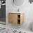 Ehonmwon 24'' Wall Mounted Single Bathroom Vanity with Ceramic Top, Floating Vanity with 1 Door and 1 Shelf