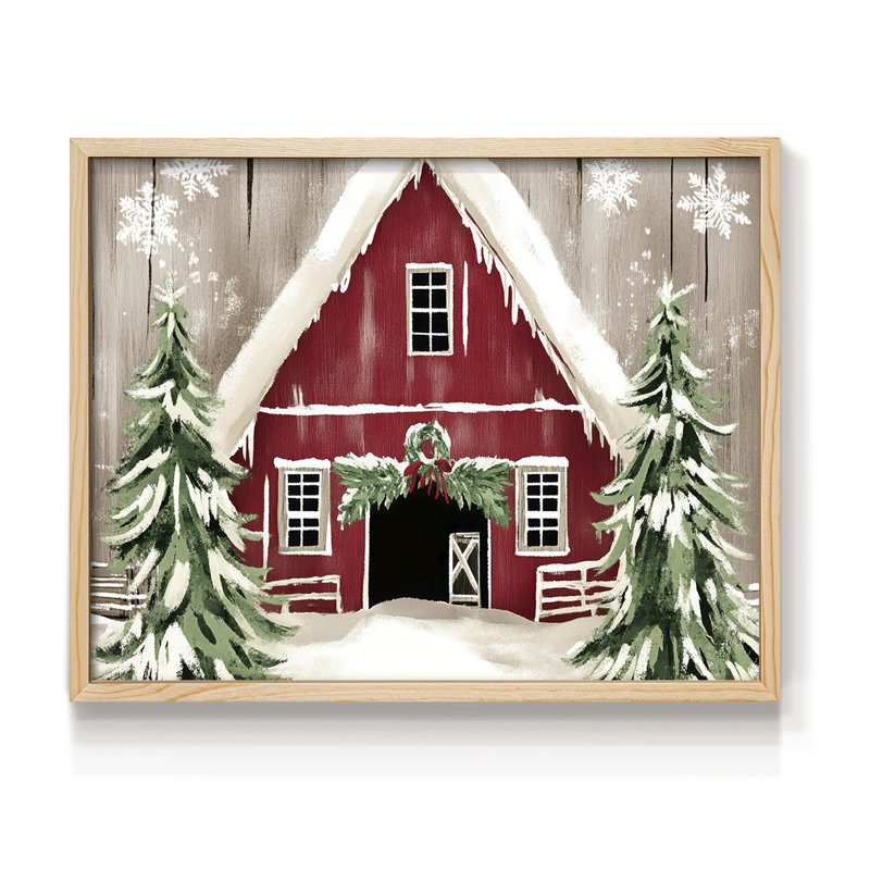 Chirstmas Art-DCCII - Reproduction encadrée - Restickable, Naturel, H 11 po x l 14 po