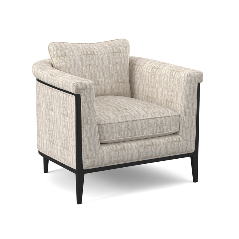 Fauteuil demi-tonneau Chalice, Espresso, Neige Polly