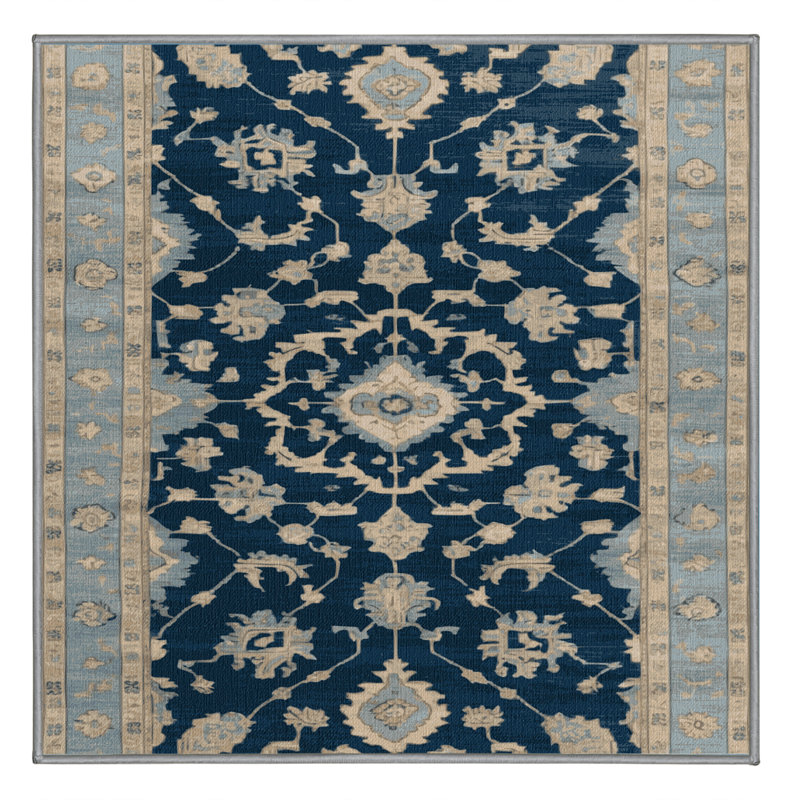 Machine Washable Overdyed Gray Area Rug, Square 4'