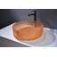 Lavabo de salle de bain vasque rond en verre trempé 16 po avec design en verre texturé Scotch - Collection Timeless-128042367-106242644