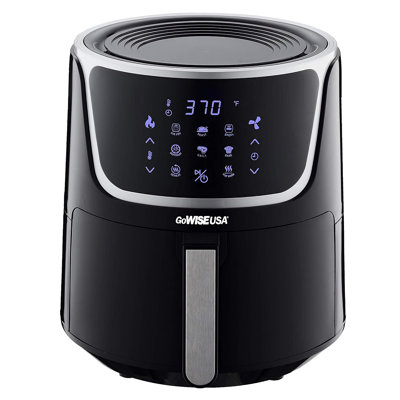 7 Qt Xl Air Fryer With Dehydrator - 1700w, Touchscreen, 3 Racks, 8 Presets, Preheat & Broil (black)
