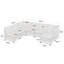  Canapé modulaire rembourré 7 pièces avec repose-pieds Cann-112025432