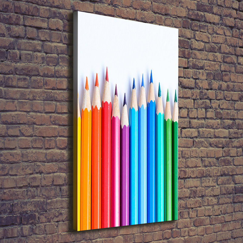 Colourful Pencils - Wrapped Canvas Print