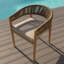 Aderita 4 - Person Acacia Patio Dining Set with Round Table , Cushions Included