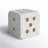 Zigler White Marble Dice with Brass Dots