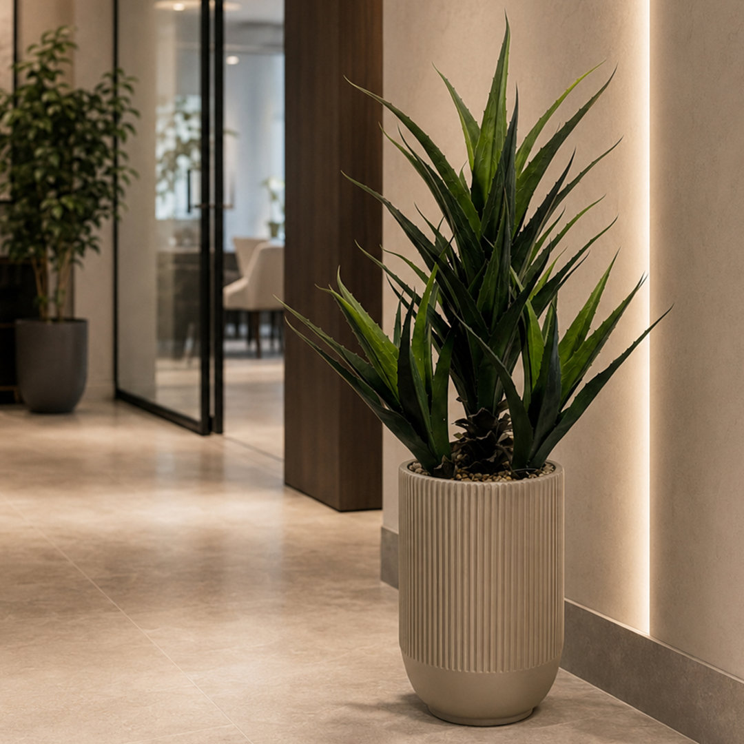 XL Commercial Artificial Plant Displays 113cm Faux Orchid Plant in Pot Liner
