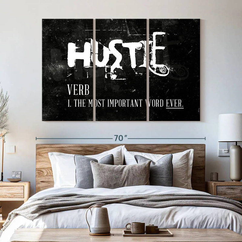 " Hustle " 3 - Pieces, 42" H x 65" W x 1.25" D