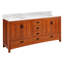 72" Maybeck Double Vanity - Tinted Oak With Undermount Sinks-904279288-904279289