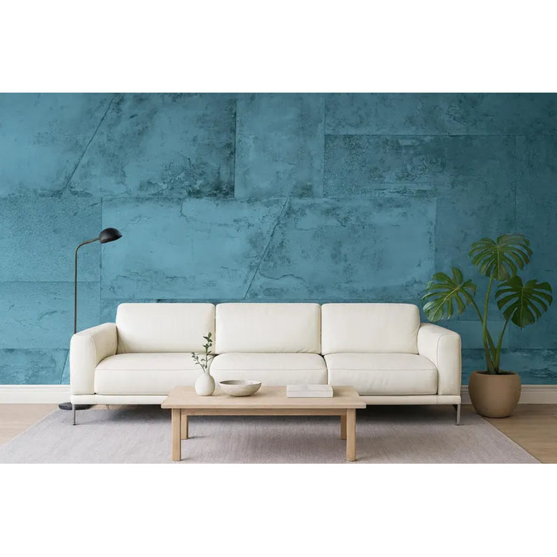 Panneau mural bleu sarcelle Ocean, L 108 po x l 96 po