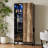 68.8'' H Vertical Bar Cabinet with Glass Door & LED Lights - Push-Open