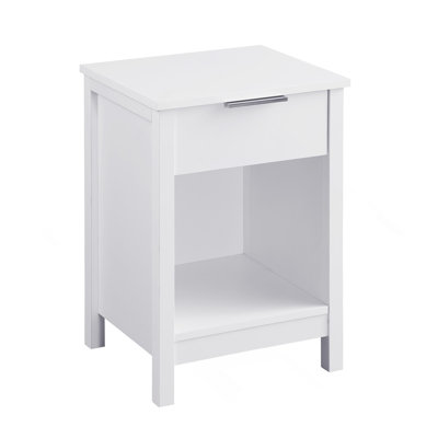 Nightstand With Drawer,End Table With Drawer And Open Shelf,Easy Assemble,Sturdy Side Frames,Metal Handle,Night Stand For Bedroom, Side Table For Livi