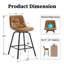 Tabouret de comptoir pivotant 26 po avec siège en similicuir-1962001918