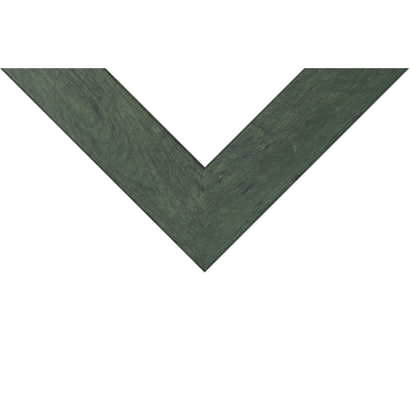 Cadre 24 po x 36 po vert rustique II style 74002, moulure en panneau de fibres à densité moyenne de 2 po, verre et support inclus, cadre mural pour art, affiches ou photos 