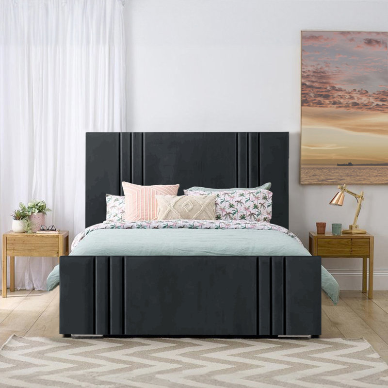 Adelpho Upholstered Bed, Steel, Super King (6')