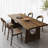 Modern Walnut Rectangular Solid Wood Dining Table-513582899