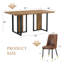 Ensemble de table de salle à manger de qualité supérieure avec chaises en bois aggloméré et en suède pour cuisine familiale
