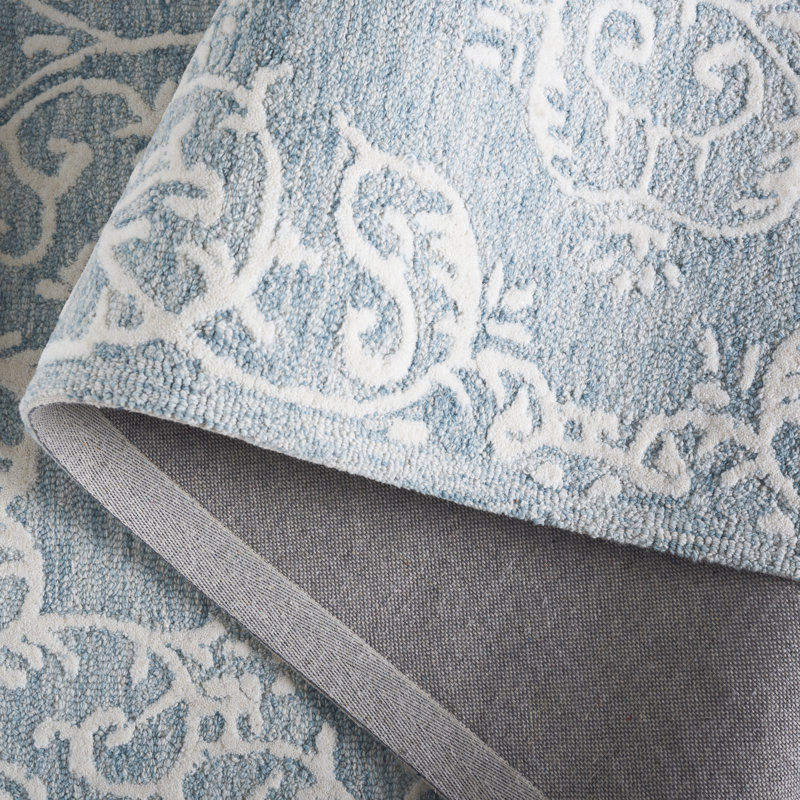 Metro 710 Hand Tufted 80% Wool; 20% Cotton Damask Rug, Rectangle 3' x 5'