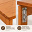 40-Inch Bamboo Folding Desk with Storage Shelf for Small Spaces, Brown