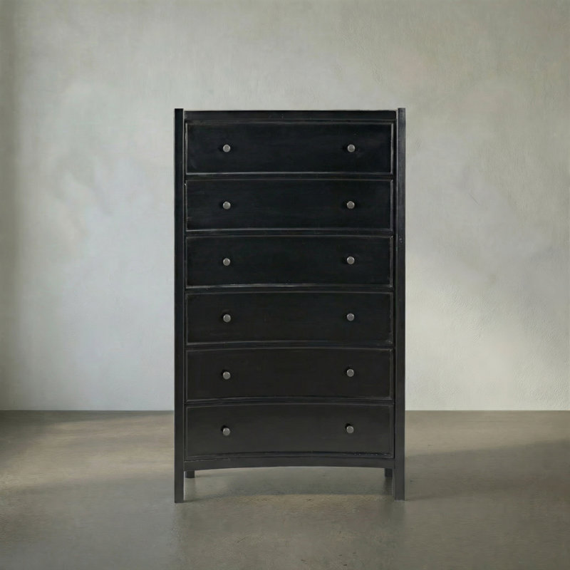 Hampton 6 - Drawer Dresser, Hand Rubbed Black