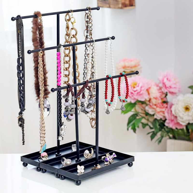 3 Piece T-Bar Tabletop Jewellery Stand Set