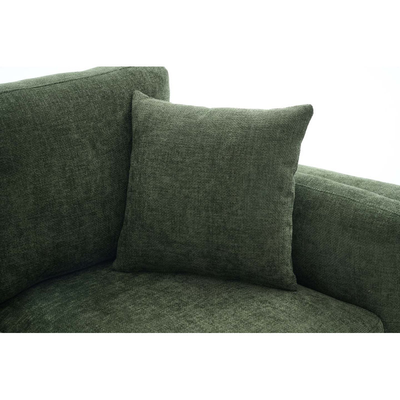 Tasley 2 Seater Chenille Sofa, 2, Breeze Green