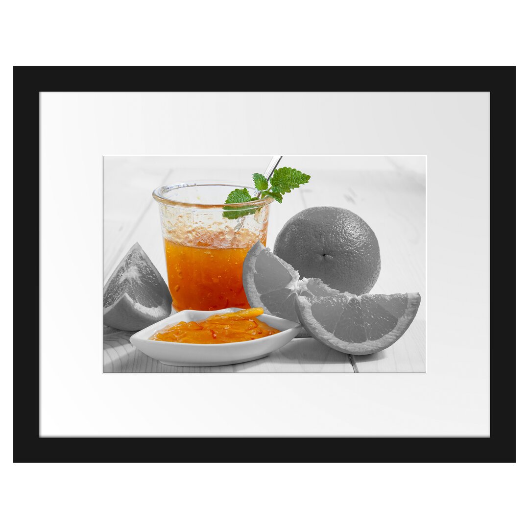 Gerahmtes Poster Orangen Marmelade Orangensaft