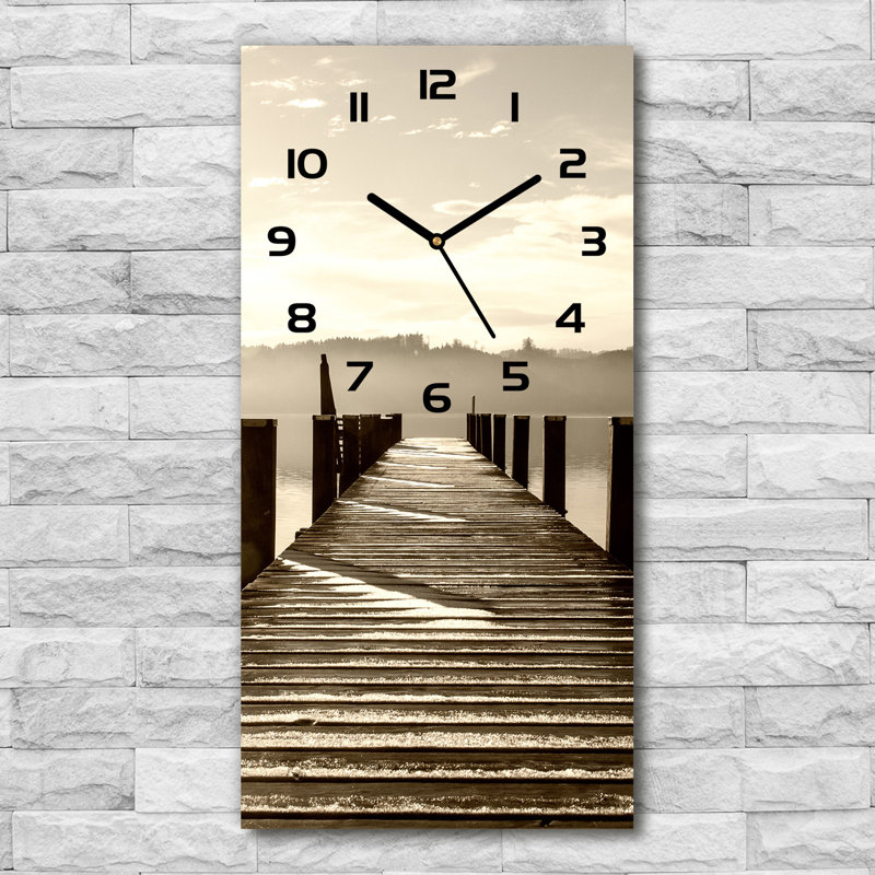 Jadave Glass Wall Clock, Black