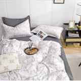 Cotton Box Stitch Floral Comforter Set