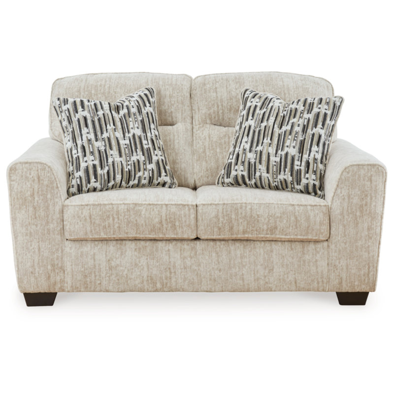 Mbolu Upholstered 90'' Sofa, Beige, 40" H x 67" W x 38" D