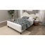 Lit plateforme tapissier Baxton Studio Dalton Boucle - Structure de lit grand en tissu doux avec tête de lit, design minimaliste, crème