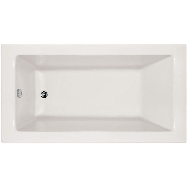 Sydney 72'' L Soaking Bathtub, Biscuit, Left, Polished Chrome