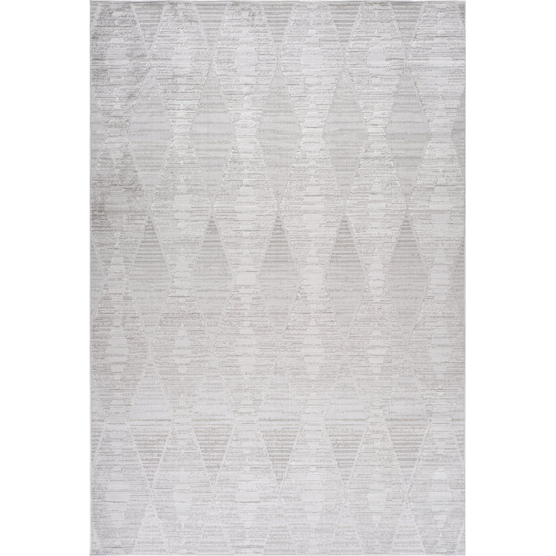 Rug Modern Indoor Area Rug, Gray., Rectangle 5'3" x 7'7"
