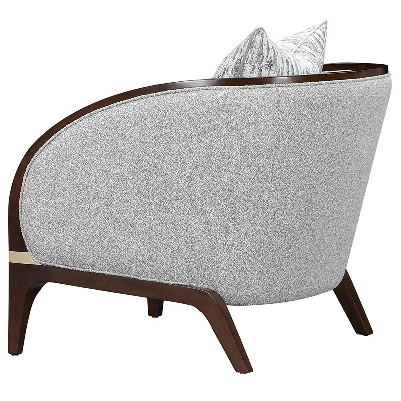 Houston Matching Chair - Pebble/Walnut