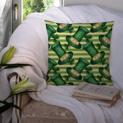 Coussin décoratif extérieur leprechan hat de la journée aquarelle st patrick
