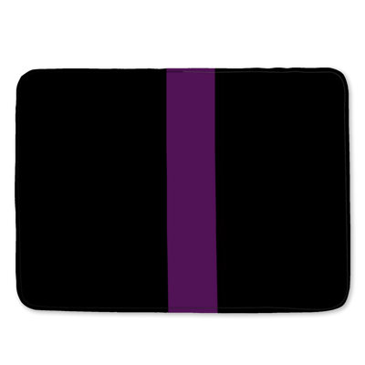 Purple Black Stripe Bath Mat