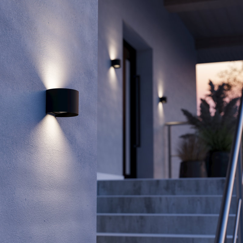 10cm H Outdoor Sconce, Matte Black