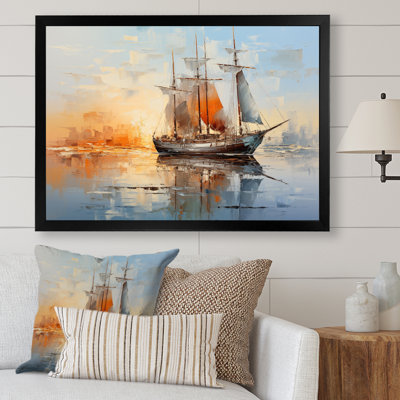 Boat Abstract Maritime Symphony IV - Boat Canvas Prints