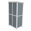 Remise de rangement 54 "deux tons - Design gris et blanc avec toit incliné et 5 compartiments