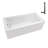 Streamline 66 in. x 32 in. Acrylic Left-Hand Drain Alcove Bathtub in Glossy White With External Drain-101700154