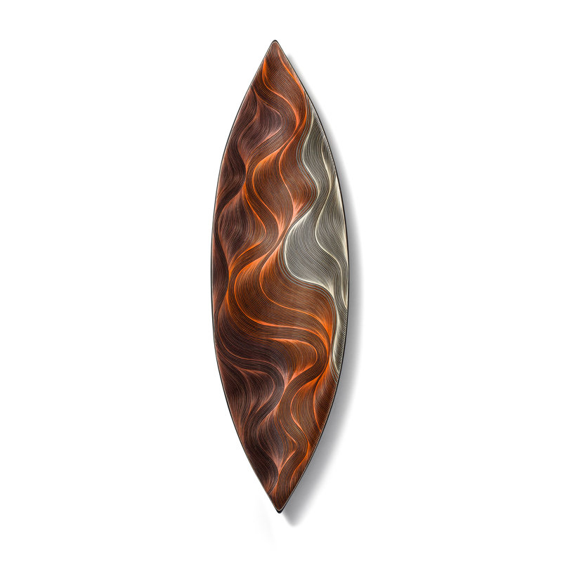 Handmade Decorative Bowl, Orange/Tan