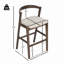 Structure de tabourets de bar en bois d'hévéa avec dossier bas ergonomique Solna-115698046