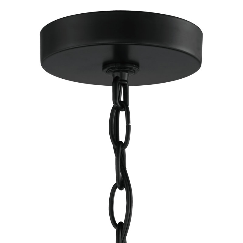 Lustre classique unique à 4 lumières Mafaz, Noir