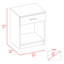 1-Drawer 1-Shelf Nightstand