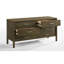 Commode large Cid Caro, 6 tiroirs, bois d'hévéa brun wengé