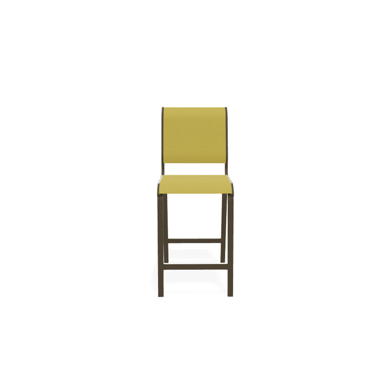 Tabouret de bar 26 po Holna, Bois de plage texturé, Jaune 43D