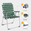 Chaise de plage pliante en aluminium vert (ensemble de 2)