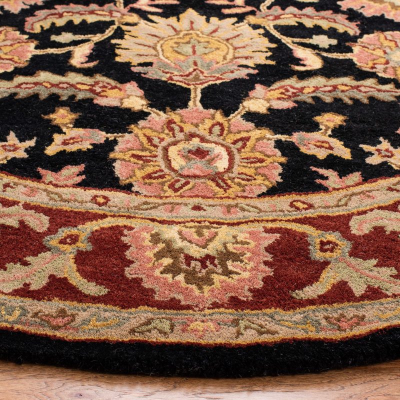 Tapis oriental en laine touffeté à la main Alg, Rond 6 pi