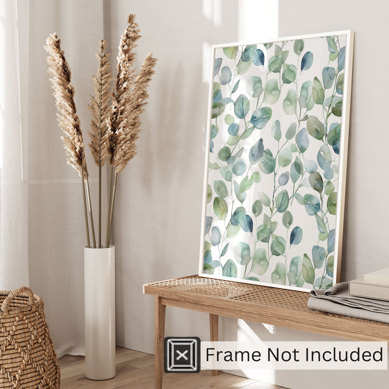 «Botanical Eucalyptus Leaves», reproduction d'art non encadrée, H 16 po x l 12 po