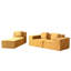 Canapé modulaire en velours côtelé avec repose-pieds CozyForm, canapé convertible en L à 4 places, gingembre-130071101-130071092-130071098-130071102